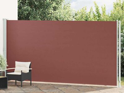 vidaXL lahtitõmmatav terrassi külgsein, 200 x 614 cm, pruun