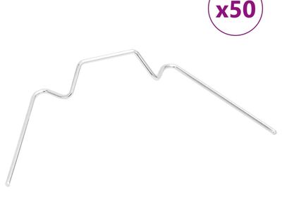 vidaXL kasvuhoone klambrid 50 tk, W-tüüp, tsingitud teras