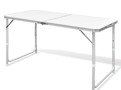 vidaXL kokkupandav alumiiniumist matkalaud 120 x 60 cm