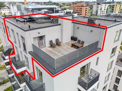 Penthouse läbi kahe korruse, suure terrassiga