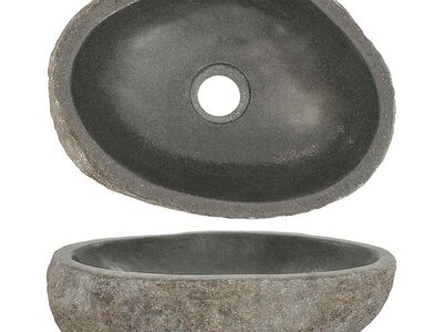 vidaXL kivist valamu, ovaalne (29-38)x(24-31) cm