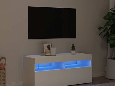 vidaXL telerialus LED-tuledega, valge, 90 x 35 x 40 cm