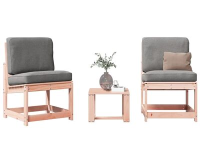 vidaXL 3-osaline aiamööbli komplekt, ebatsuuga puit