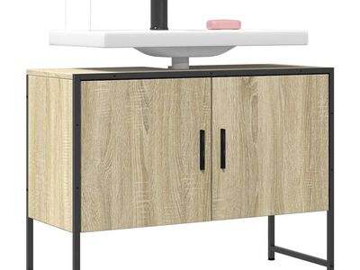 vidaXL vannitoakapp valamu, Sonoma tamm, 80 x 33 x 60 cm, tehispuit