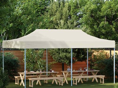 vidaXL kokkupandav pop-up telk, 3 x 6 m, kreemjas