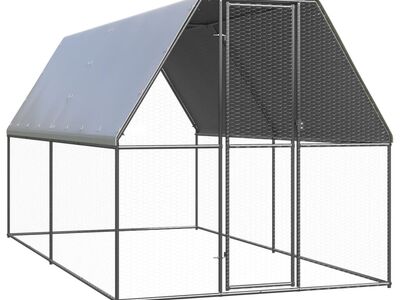 vidaXL õue kanapuur, 2 x 4 x 2 m, tsingitud teras