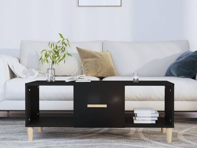 vidaXL kohvilaud, must, 102 x 50 x 40 cm, tehispuit