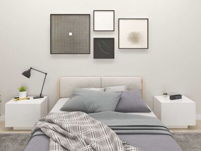 vidaXL öökapp, valge, 100 x 35 x 40 cm, tehispuit