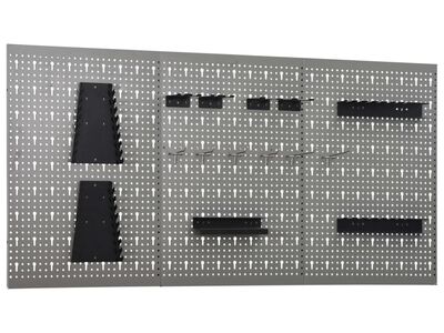 vidaXL seinale paigaldatav pulkadega paneel, 3 tk, 40 x 58 cm, teras