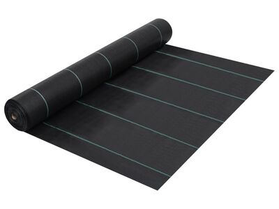 vidaXL umbrohumatt, must, 2 x 100 m, PP