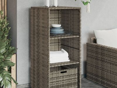 vidaXL aia hoiukapp, hall, 50 x 55 x 115 cm, polürotang