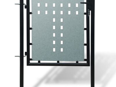 vidaXL must ühe uksega aiavärav 100 x 75 cm