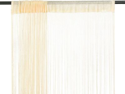 vidaXL nöörkardinad 2 tk, 100 x 250 cm, kreemjasvalge
