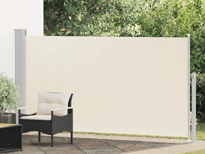 vidaXL terrassi külgsein, 160 x 300 cm, kreemjas