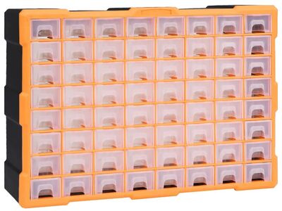 vidaXL mitme sahtliga organiseerija 64 sahtliga 52 x 16 x 37,5 cm
