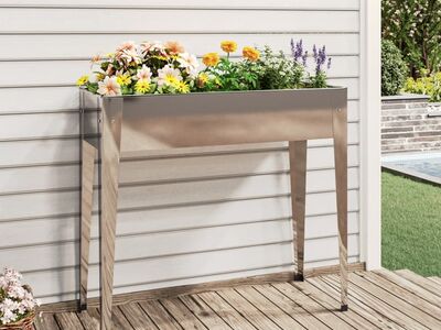 vidaXL aia taimekast, 100,5 x 40,5 x 90 cm, tsingitud teras