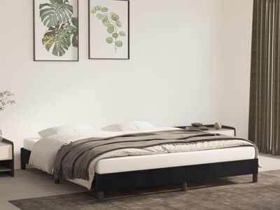 vidaXL voodiraam ilma madratsita, must, 160x200 cm, samet