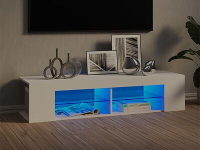 vidaXL telerialus LED-tuledega, valge, 135x39x30 cm