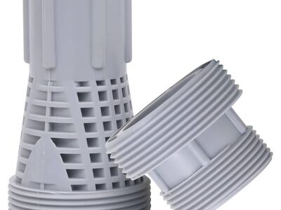vidaXL 2-osalised basseini voolikuühendused, plast