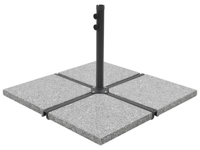 vidaXL päevavarju raskusplaadid, 4 tk, hall graniit, kandiline, 100 kg