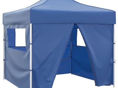 vidaXL sinine kokkupandav telk, 3 x 3 cm nelja seinaga