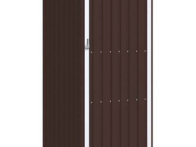 vidaXL aiakuur, pruun, 87 x 98 x 159 cm, tsingitud teras