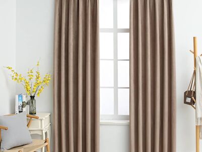 vidaXL pimendavad kardinad konksudega, 2 tk pruunikashall 140 x 245 cm