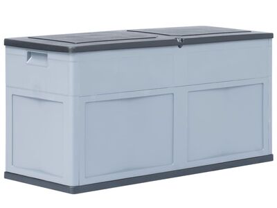 vidaXL aia hoiukast 320 l, hall ja must