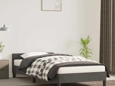 vidaXL voodiraam ilma madratsita, tumehall, 80x200 cm, samet