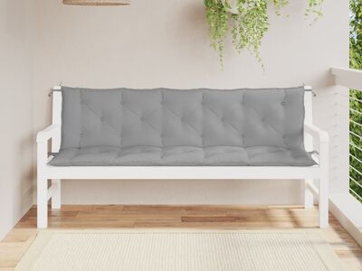 vidaXL aiapingi istmepadjad 2 tk, hall, 180x50x7 cm, oxford-kangas