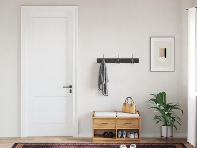 vidaXL vaip, pestav, 80 x 300 cm, must ja kuldne