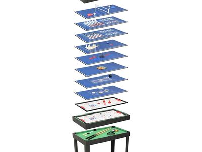 vidaXL 15 ühes mitme mängu laud 121 x 61 x 82 cm, must
