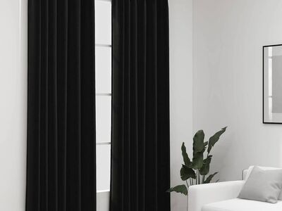 vidaXL pimendavad kardinad konksudega, 2 tk antratsiit 140 x 245 cm