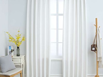 vidaXL pimendavad kardinad konksudega, 2 tk, koltunud valge 140x225 cm
