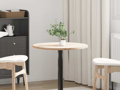 vidaXL lauaplaat Ø60x2,5 cm, männipuit