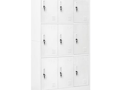 vidaXL lukustatav hoiukapp 9 sektsiooniga, teras 90x45x180 cm, hall