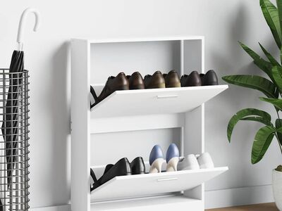 vidaXL kingakapp valge 59 x 17 x 81 cm töödeldud puidust