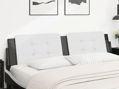 vidaXL voodipeatsi padi Zadar, valge ja must, 200 cm, kunstnahk