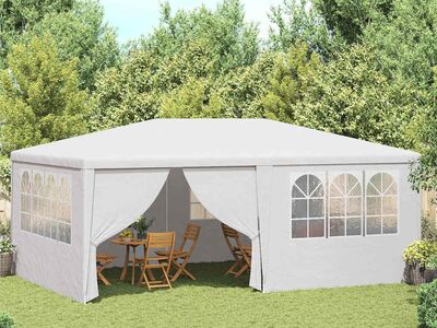 vidaXL professionaalne peotelk külgseintega, 4 x 6 m, valge 90 g/m²