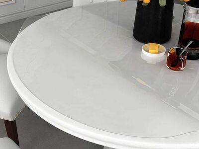 vidaXL lauakaitse, läbipaistev, Ø 70 cm, 1,6 mm, PVC