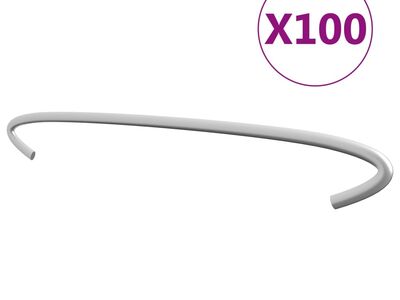 vidaXL gabiooni konksud 100 tk, tsingitud teras 30 cm