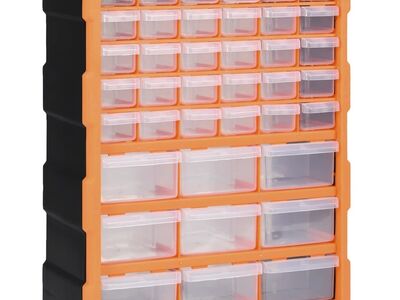 vidaXL mitme sahtliga organiseerija 39 sahtliga 38 x 16 x 47 cm