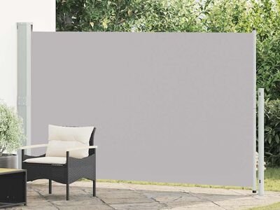 vidaXL lahtitõmmatav terrassi külgsein, 180 x 314 cm, hall
