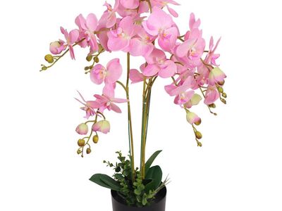 vidaXL kunstorhidee potiga 75 cm, roosa