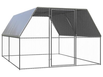 vidaXL õue kanapuur, 3 x 4 x 2 m, tsingitud teras