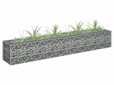 vidaXL gabioon-taimelava, tsingitud teras, 180 x 30 x 30 cm