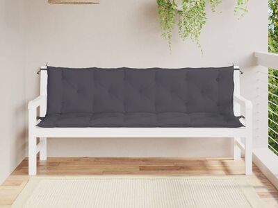 vidaXL aiapingi istmepadjad 2tk, antratsiit, 180x50x7cm, oxford-kangas