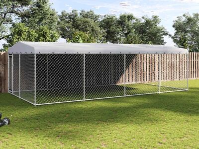 vidaXL koeraaed katusega 7,6 x 3,8 x 2,3 m