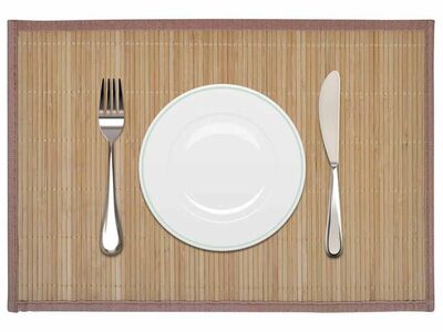 Bambusest lauamatid 6 tk, 30 x 45 cm, pruun
