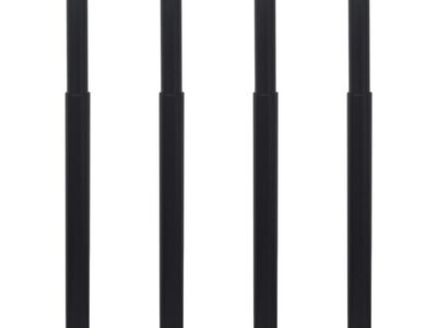 vidaXL teleskoop-lauajalg, 4 tk, must, 710–1100 mm